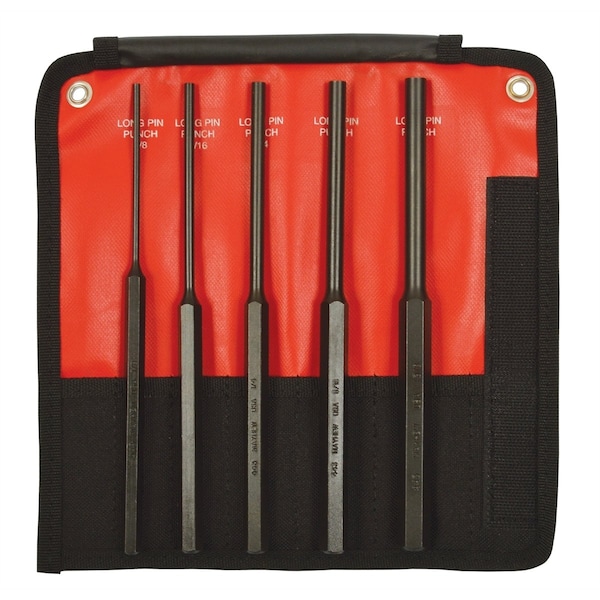 5 Pc. Extra Long Pin Punch Kit